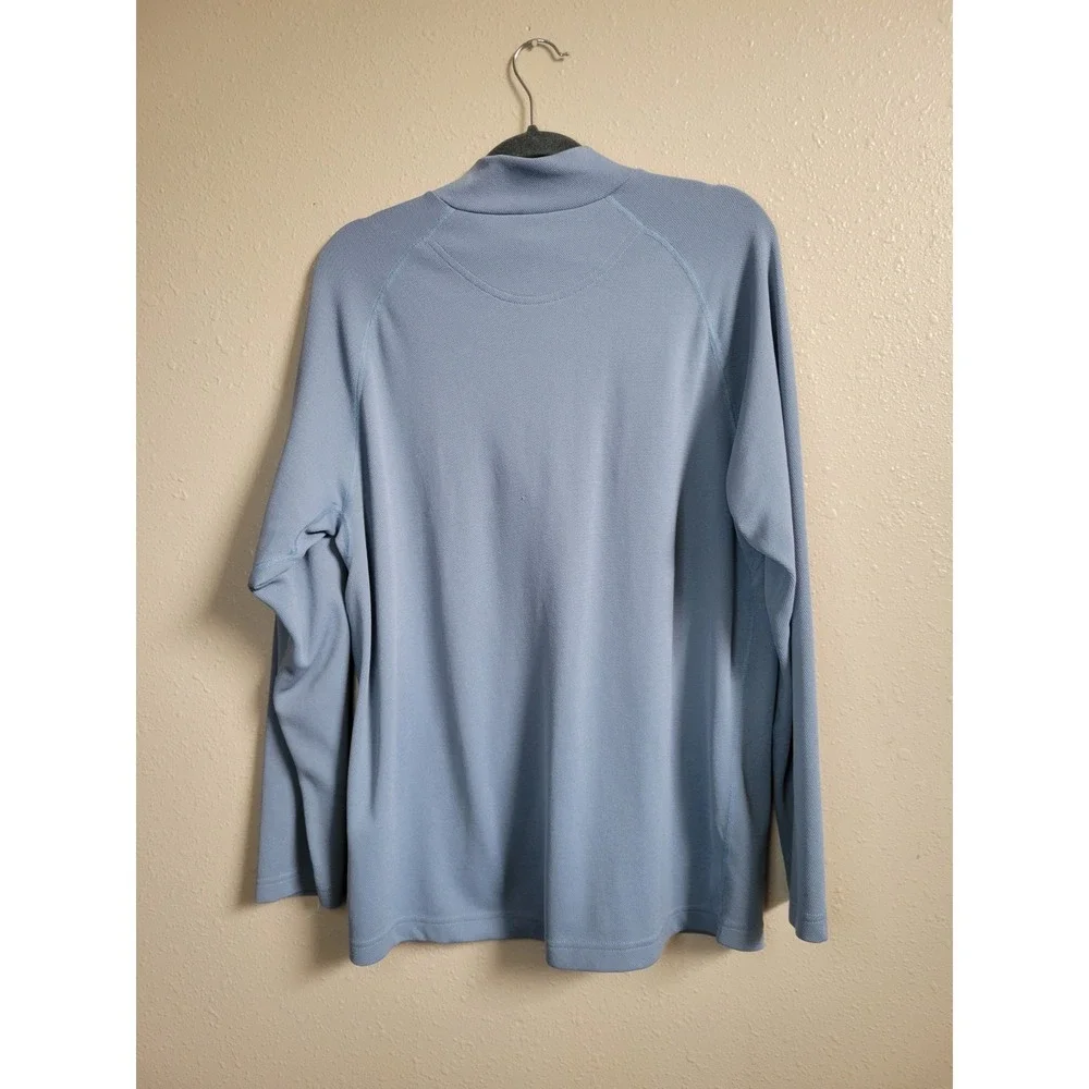 The North Face Mens‎ Blue Vapor Wick 1/4 Zip Blue Pullover Shirt Size Large